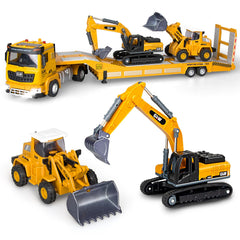 Yalujumb die-cast semi-truck toy enhances pretend play and fine motor skills.