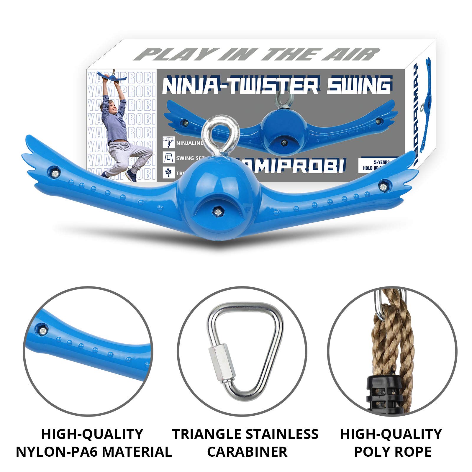 YAMIPROBI Ninja-Twister nylon-pa6-material delivers weather-ready durability.