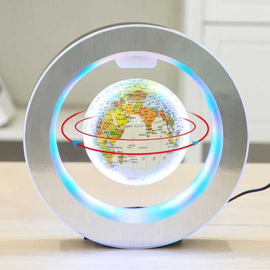 YANGHX levitation globe 4-inch suspended in a magnetic field enhances desk decor.