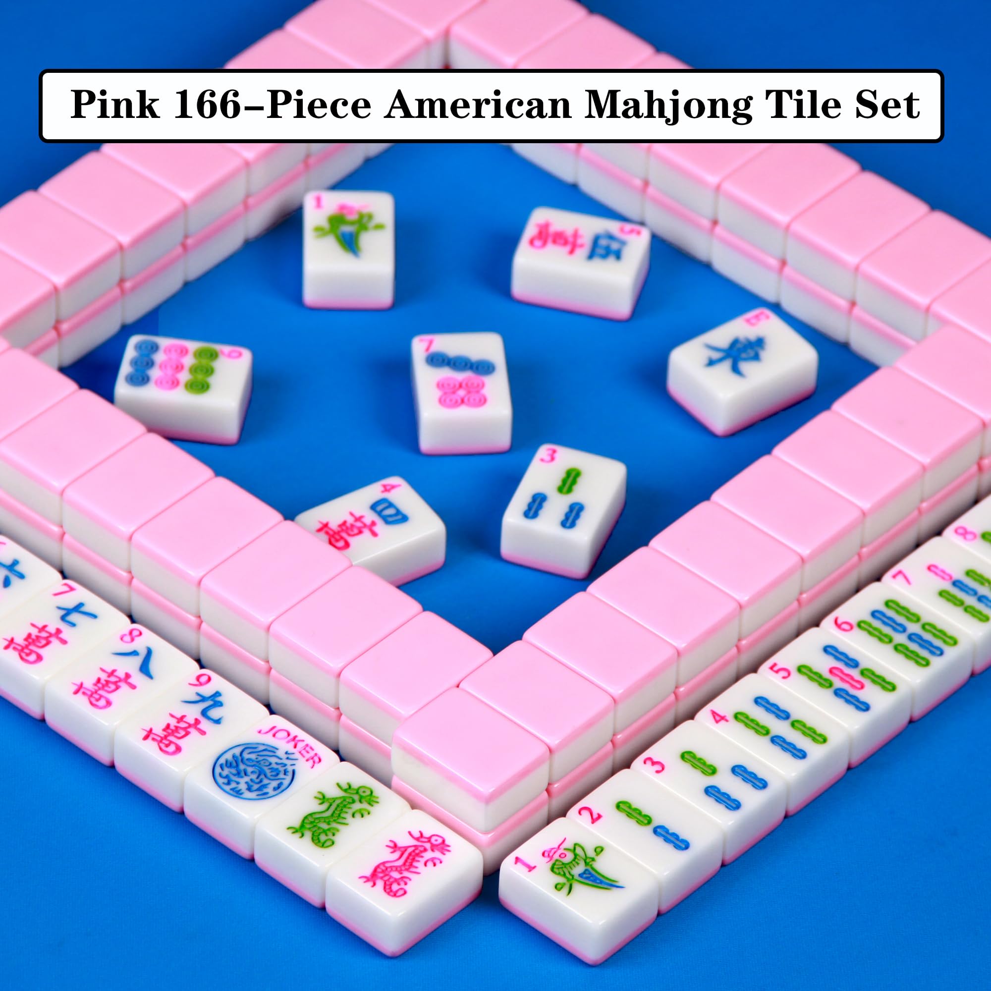 YANMEIYA family playing a round with the pink Mahjong set