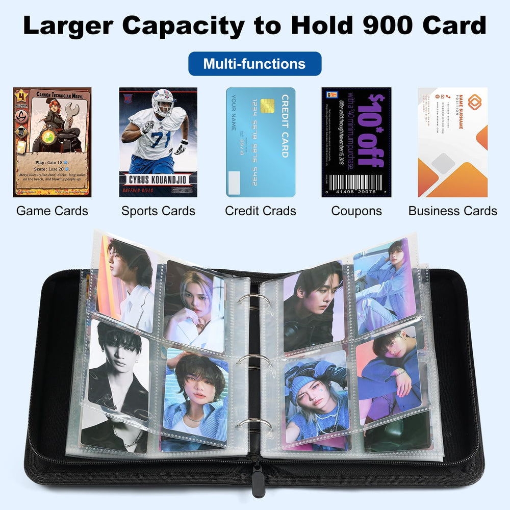 Yanmzmin Stray Photocards Binder 3-ring design makes adding and removing sheets effortless.