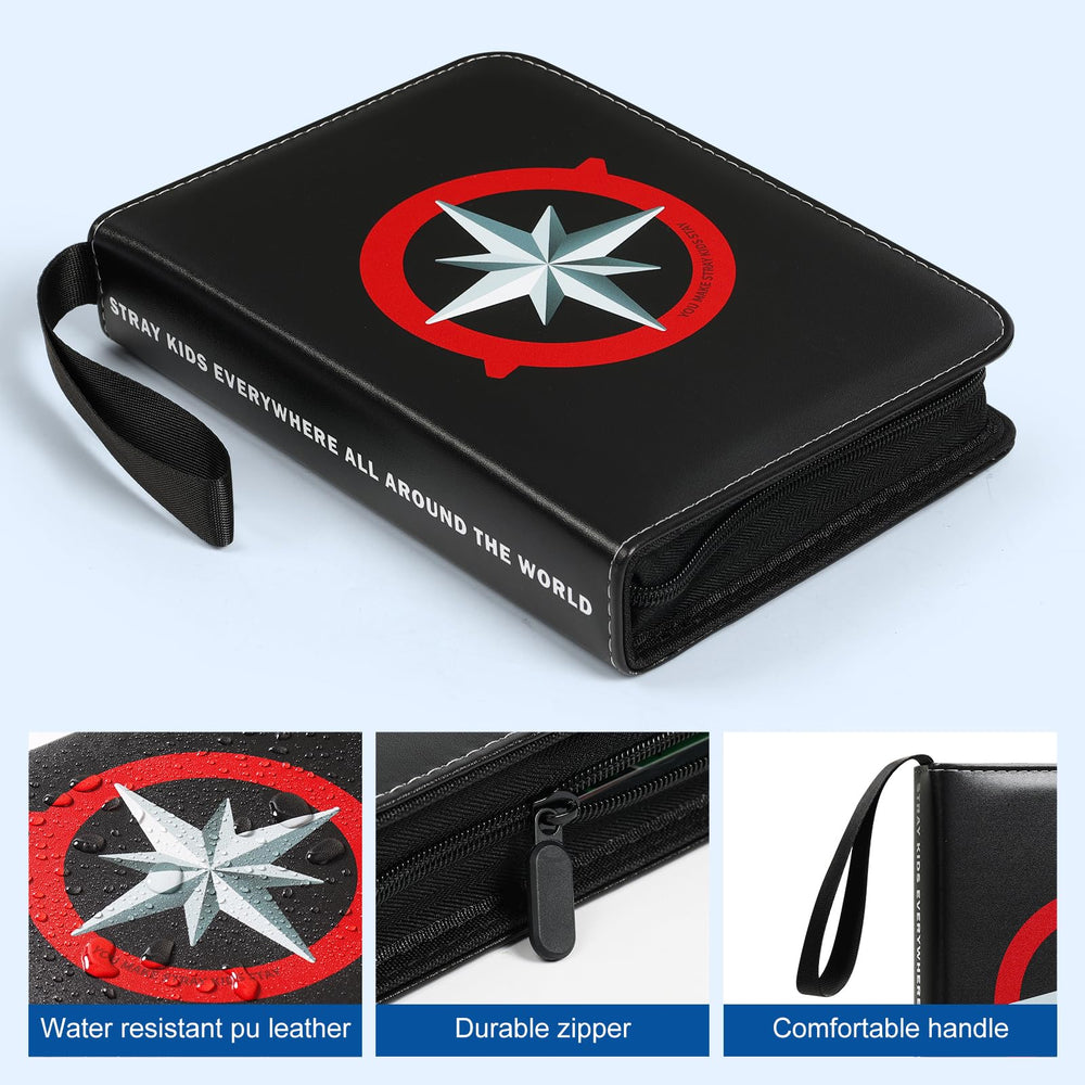 Yanmzmin Stray Photocards Binder zipper sleeves keep cards secure during transport.