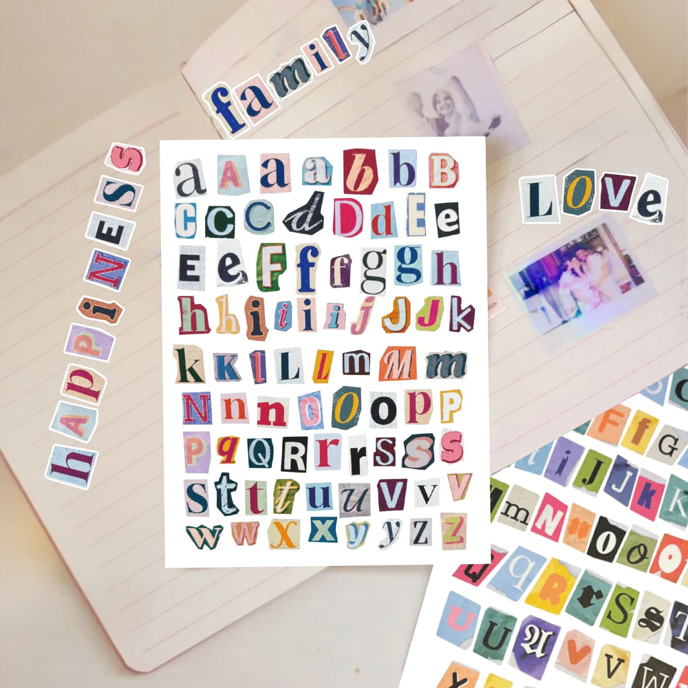 Yanroom 26 letters collection A to Z with multiple designs for word art.