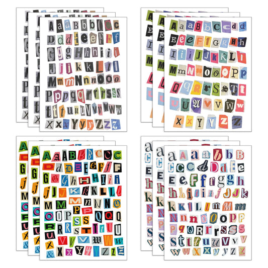 Yanroom 852pcs letter stickers pack ideal for scrapbooking and journaling.