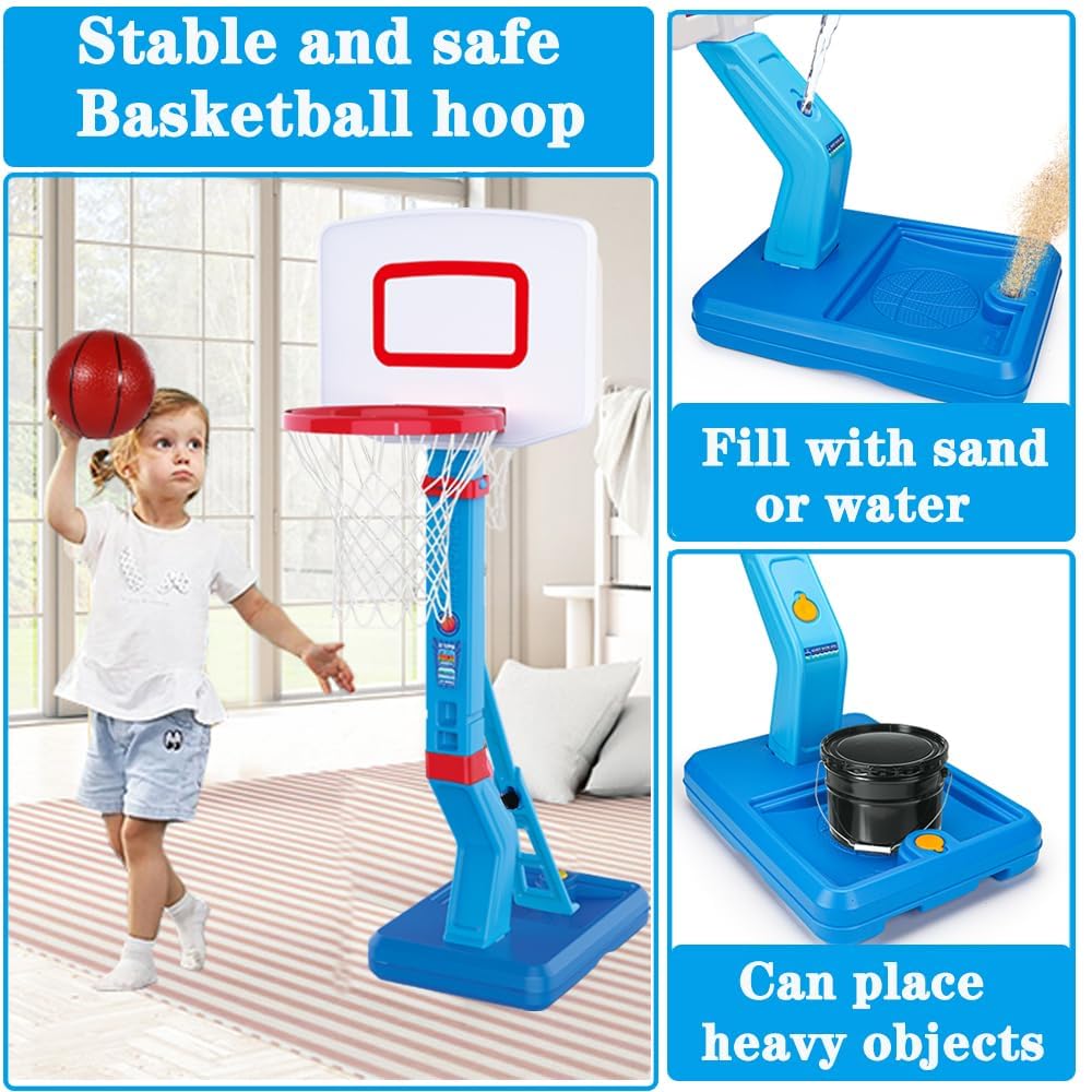 YAOASEN inflatable basketballs with pump included for quick setup