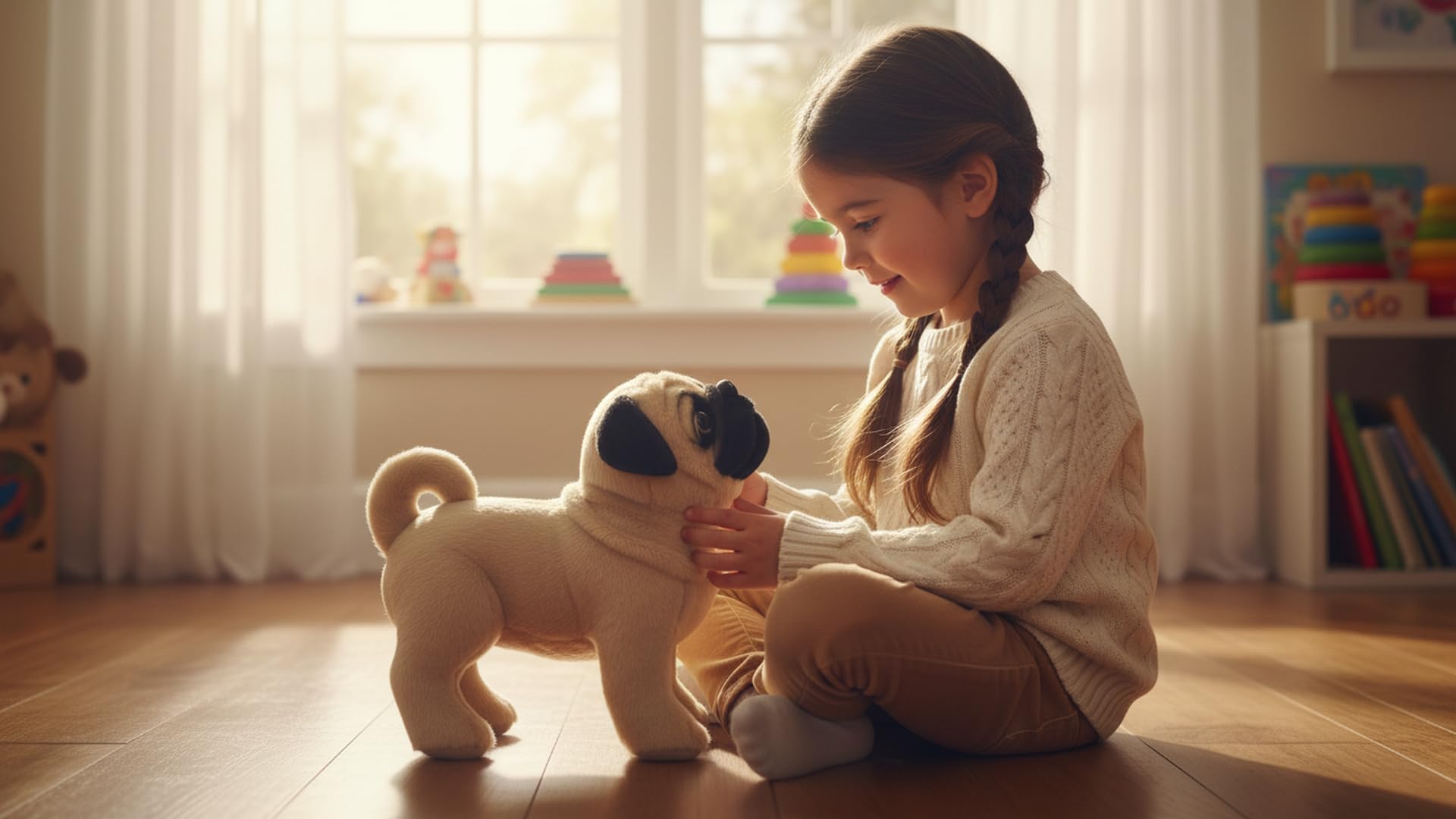 YaoSen pug plush adds cozy decor to bedrooms and shelves