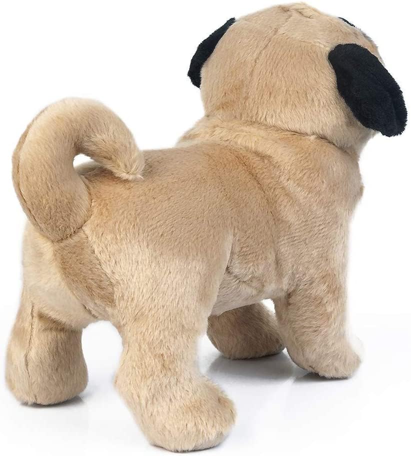 YaoSen pug plush body detail showcases soft fur and charming pose