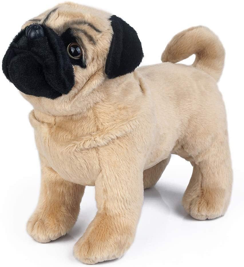 YaoSen pug plush with detailed eyes and nose for comforting cuddle moments