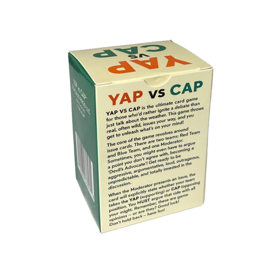 YAP vs CAP moderator-led rounds ensure organized, fun debates.