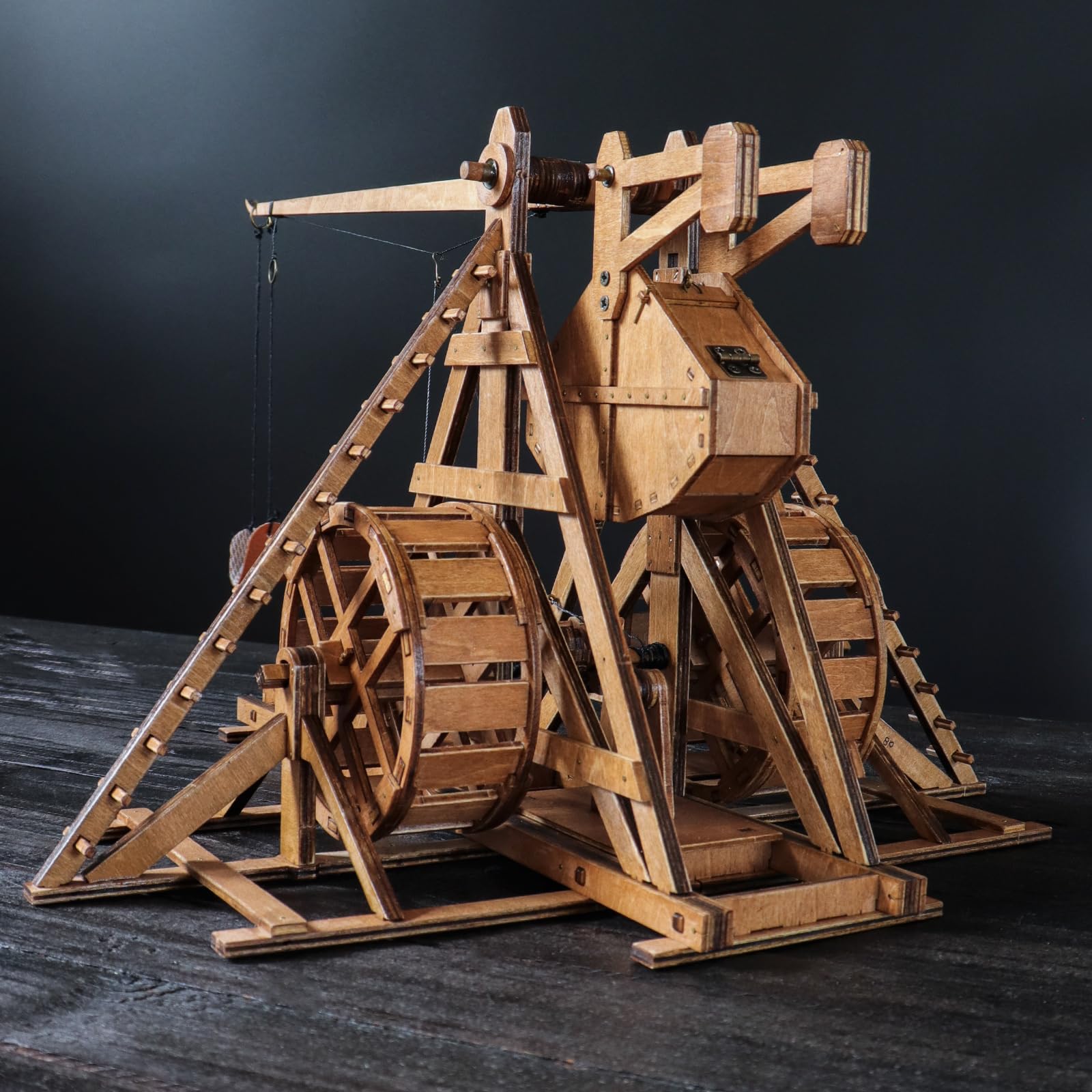 YAQUMW wooden trebuchet assembly parts ready for building