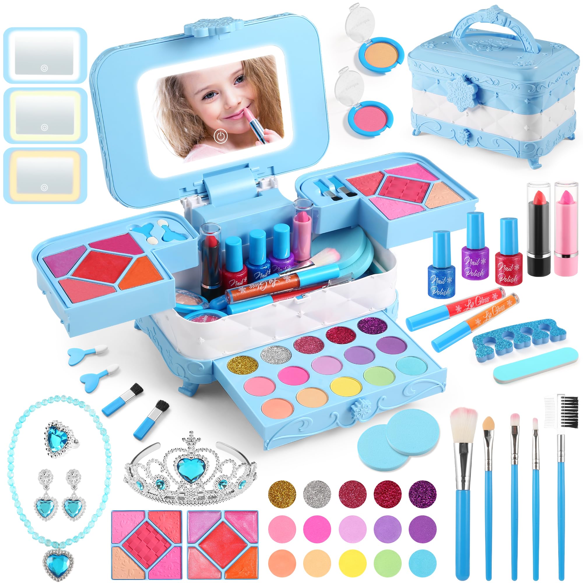 YasinKidz 57-in-1 kit with LED mirror for bright lighting during play