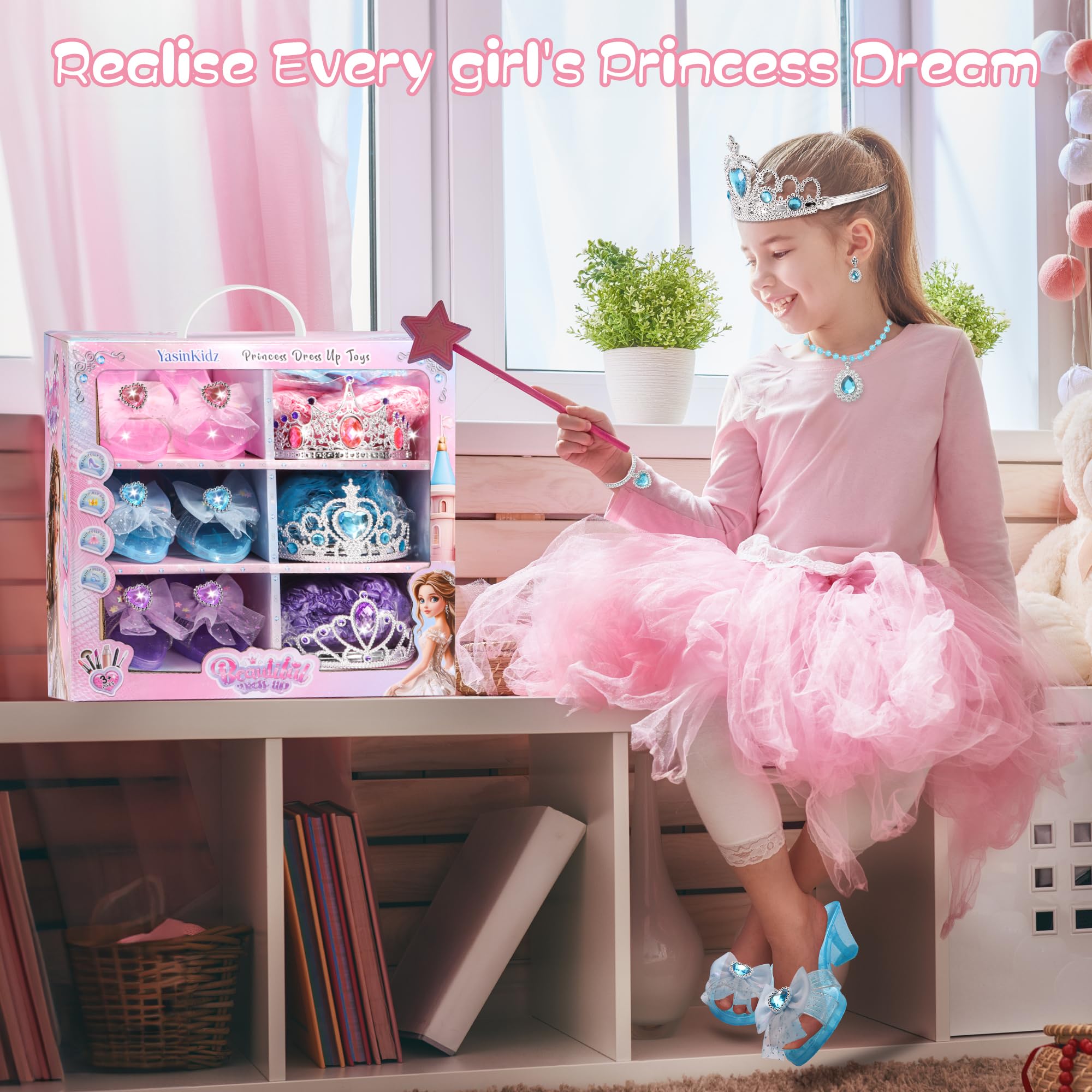 YasinKidz princess dress-up earrings for complete princess looks and accessorizing.