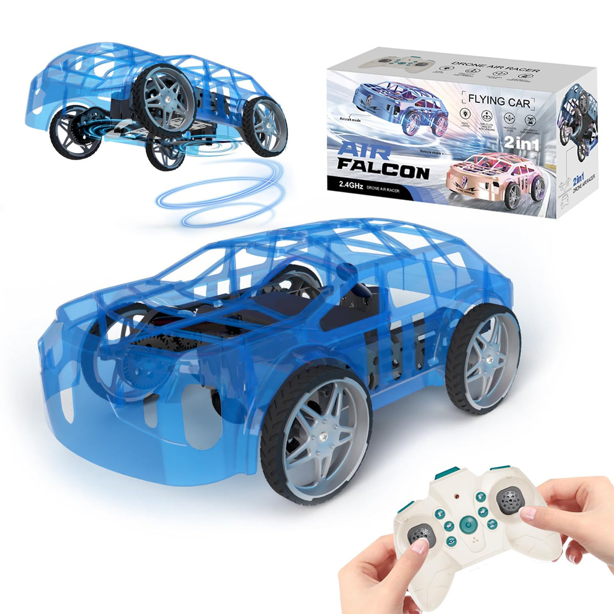 Yasola mini drone car front view shows durable build for safe kid-friendly play.