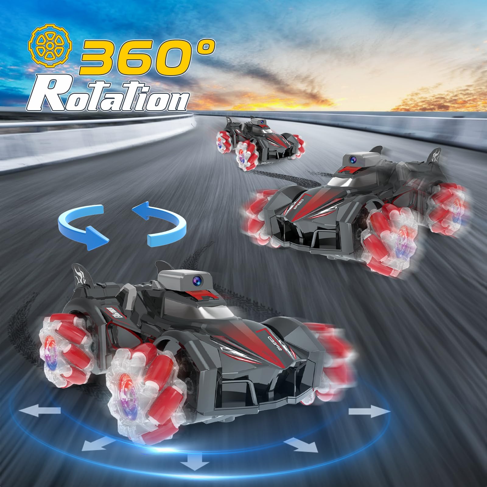 Yasola RC car 2.4G anti-interference for smooth multi-car play.