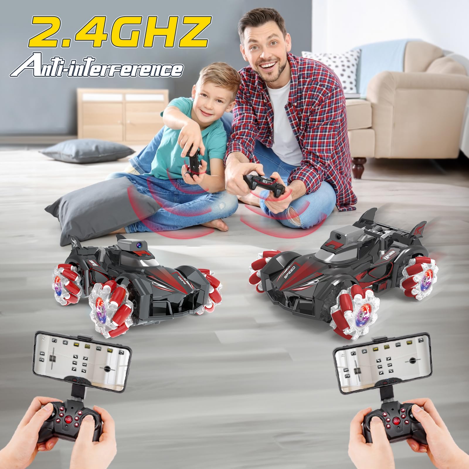 Yasola RC car water spray function for dramatic smoke effects.
