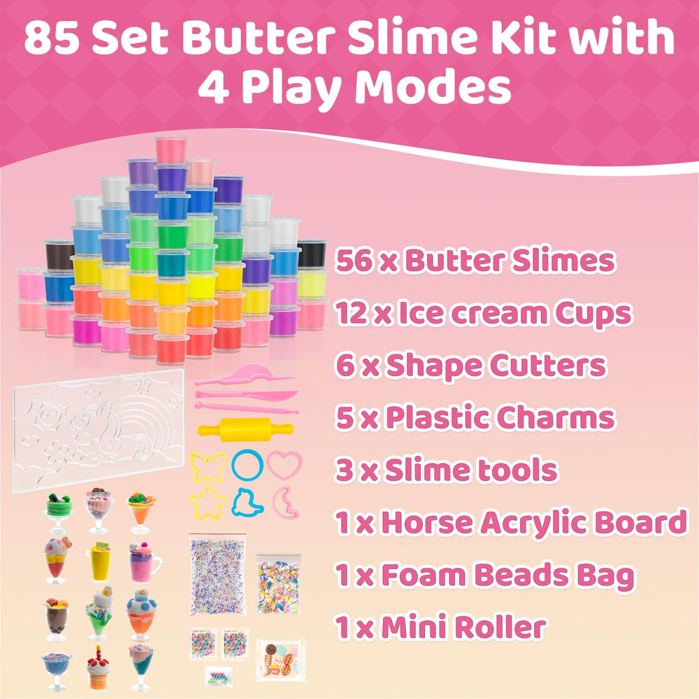 Four play modes for versatile slime activities with kids