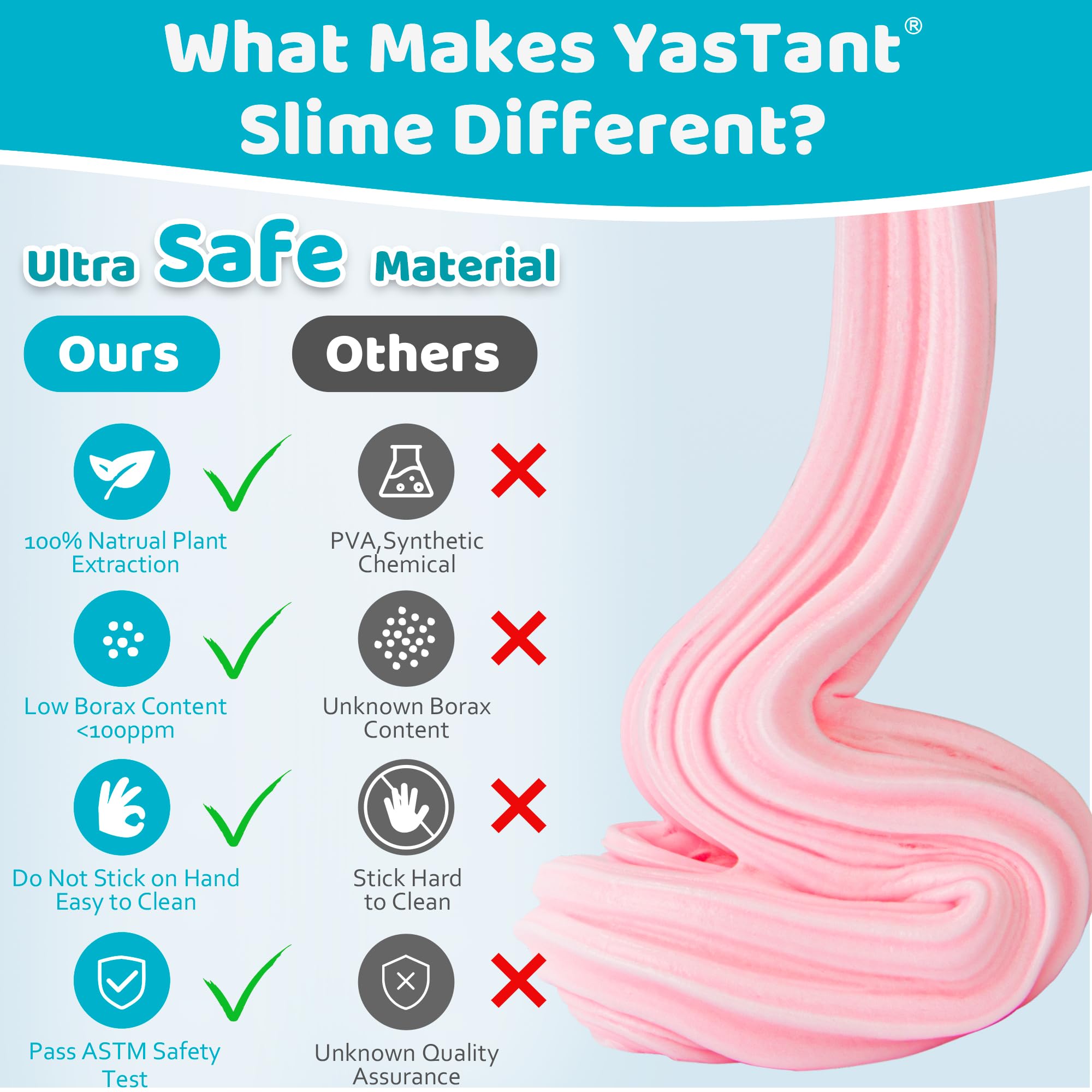 YasTant yellow slime color, easy to stretch for color crafts.