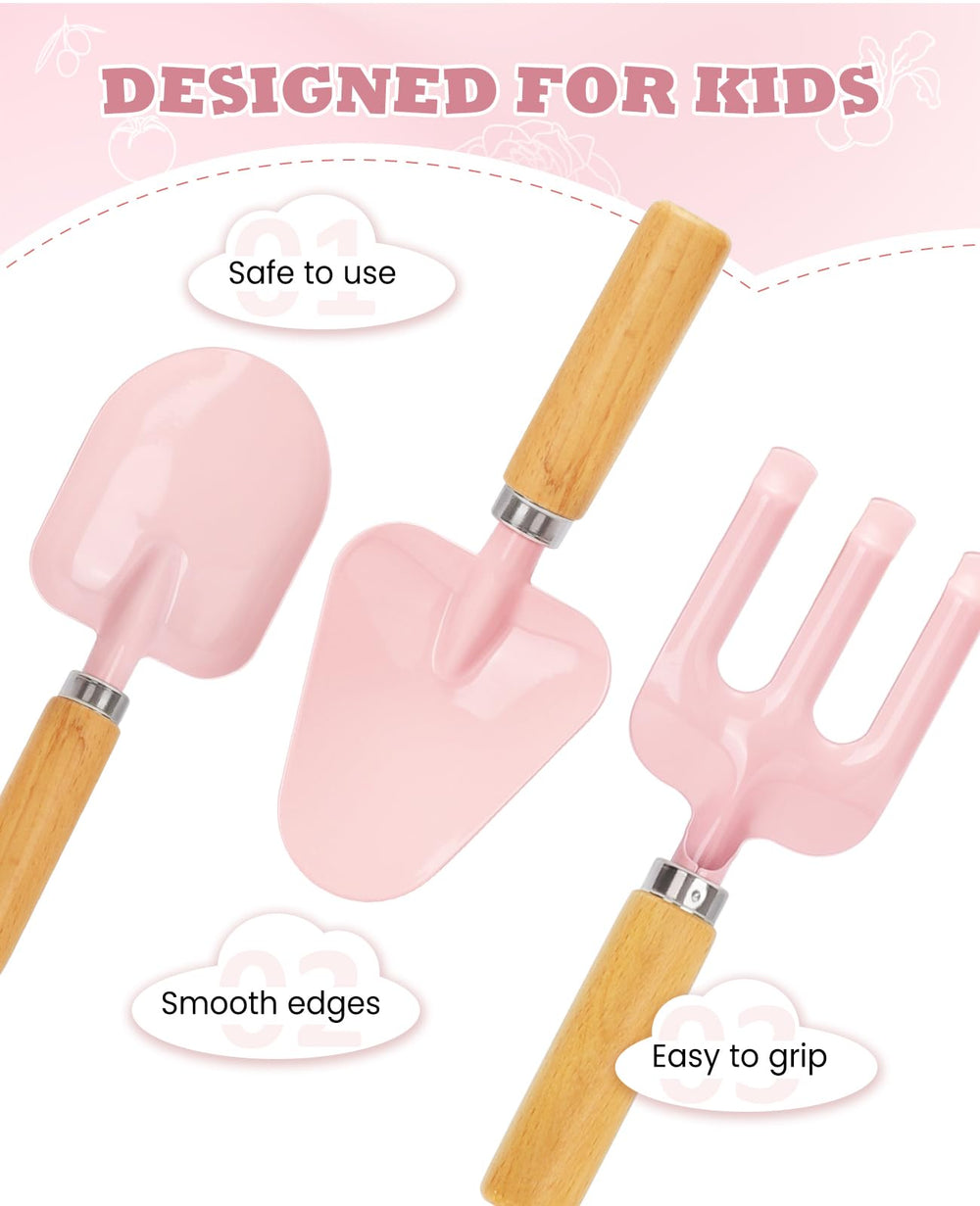 YAUNGEL Kids Gardening Set two shovels with easy grip for kids