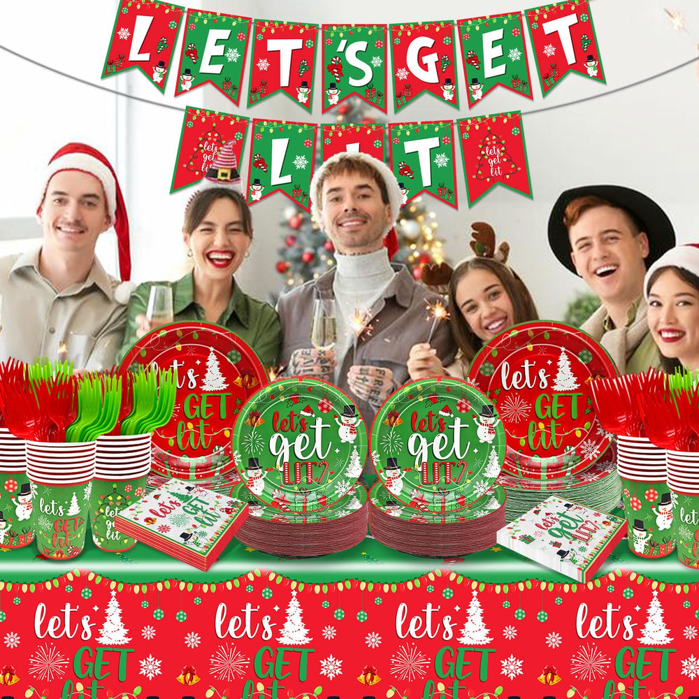 Yavxzvbw Let’s Get Lit tablecloth protects surfaces while adding color