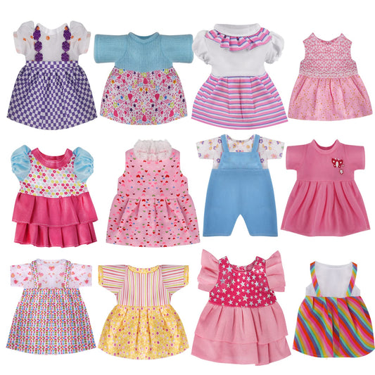 YAYYAY Alive doll clothes color princess dresses for 12-14 inch dolls, easy dress-up play
