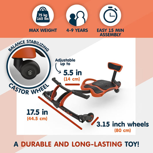 YBIKE Leap seat and backrest, comfort during longer rides.
