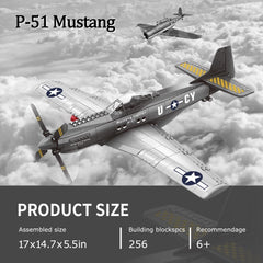 YBLOCK P51 Mustang display-ready build for collectors and enthusiasts.