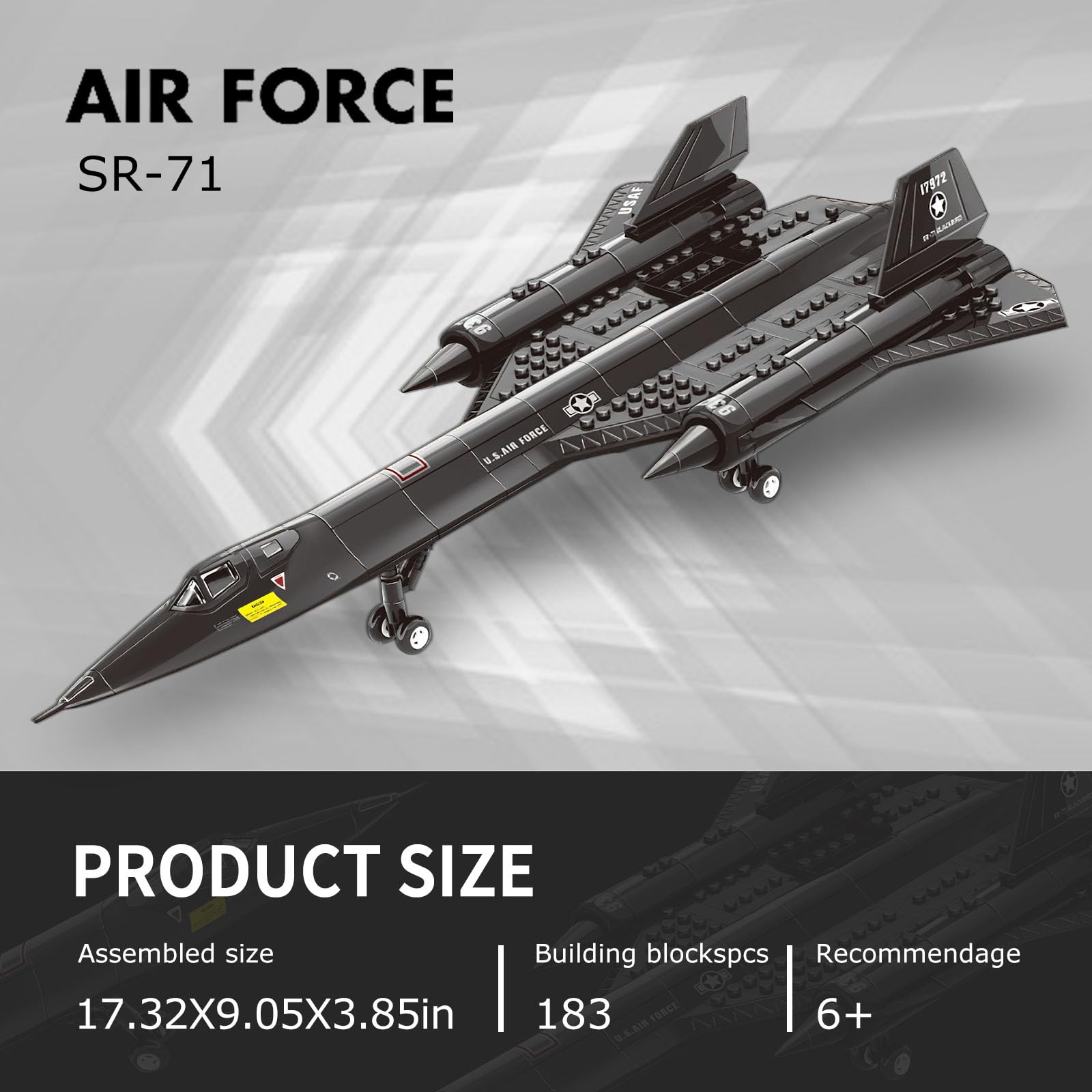 YBLOCK SR-71 box art highlighting aviation history inspiration for collectors.