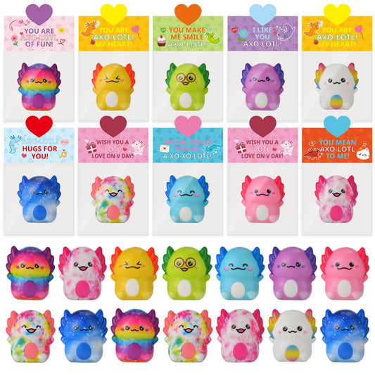 YBSOP Axolotl slow rising toys in 24-pack, colorful and engaging for kids