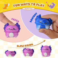 YBSOP Axolotl squishy close-up showing soft, durable PU material