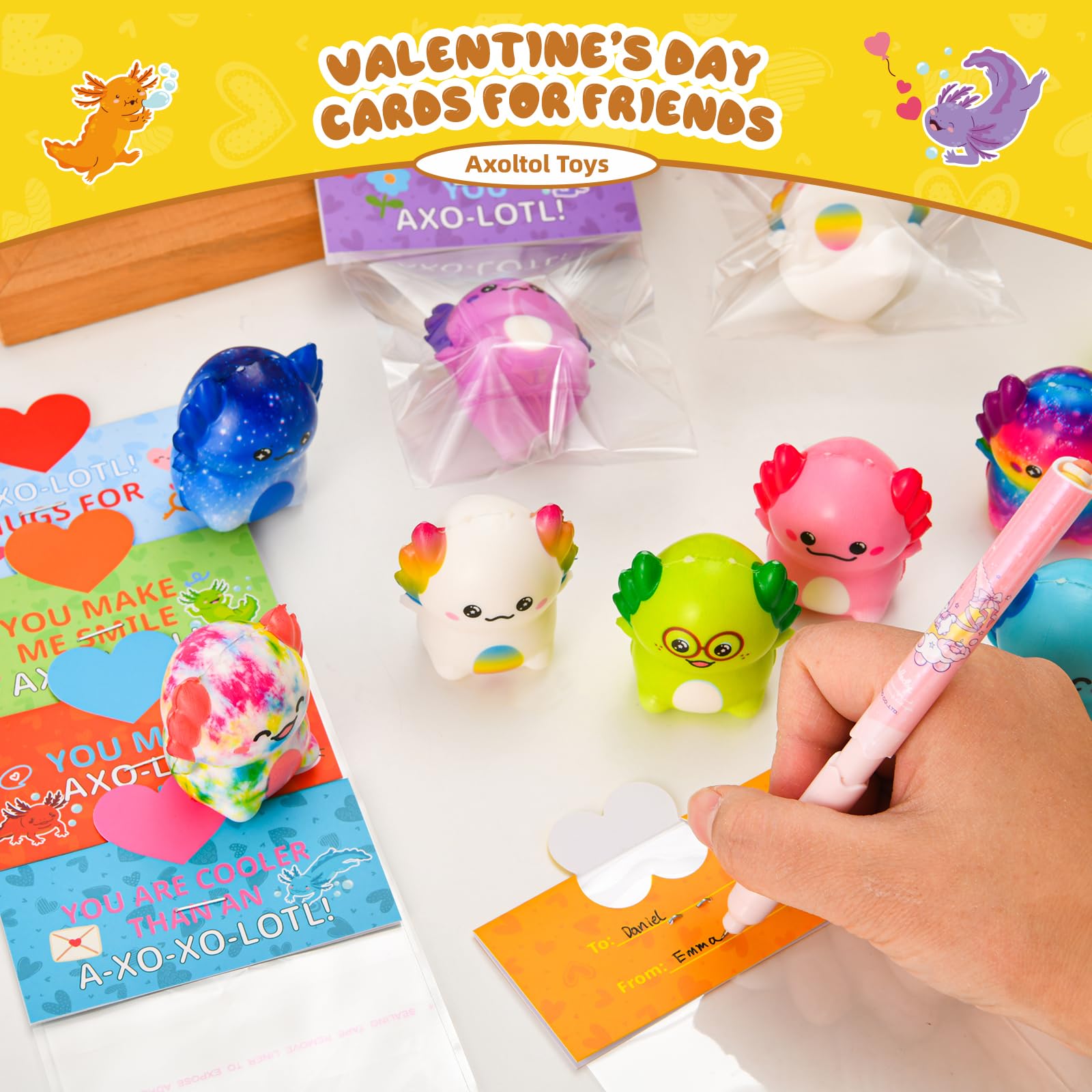 YBSOP Colorful Axolotl toys in 10 colors for play and focus