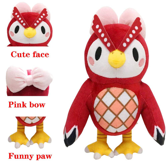 Ycixri Celeste owl plush body view; compact collectible for shelves.