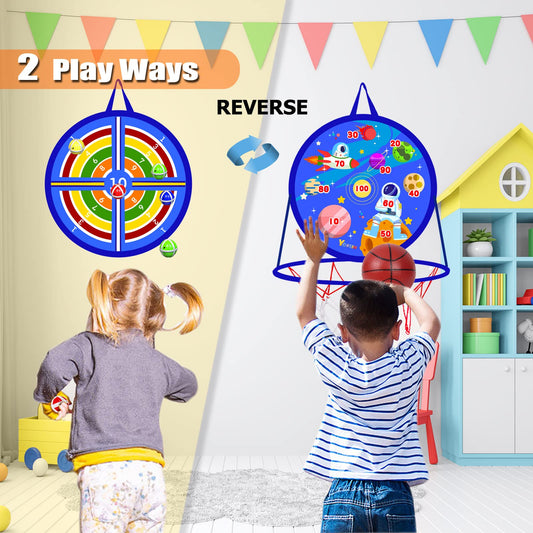 Ycosin safe dart board with 8 sticky balls for social play.