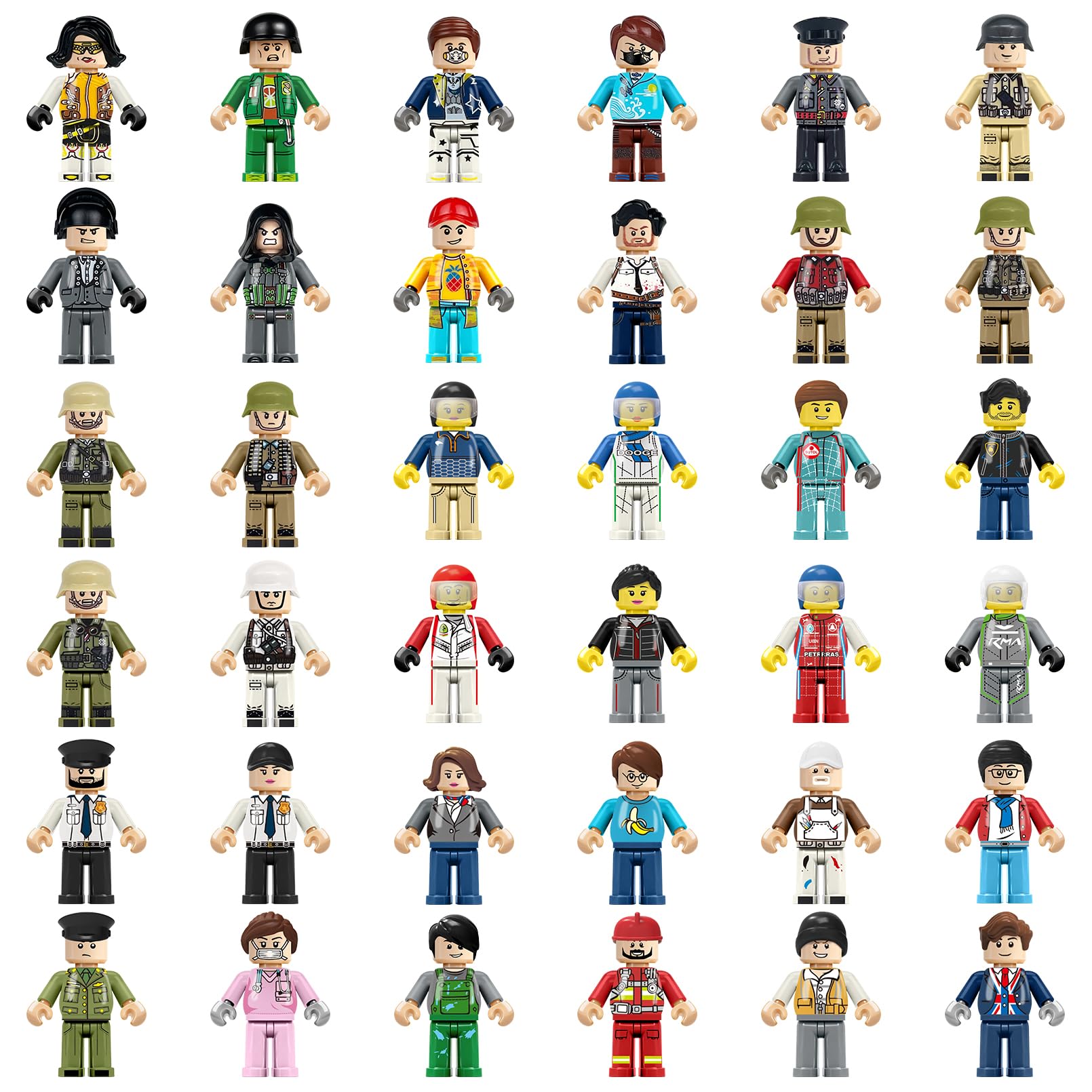 YCSXhandpick 36pcs minifigures set for imaginative play and stocking stuffer fun.
