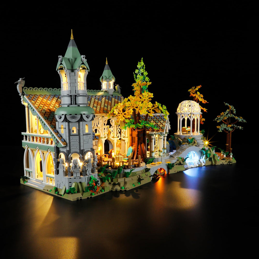 YEABRICKS Rivendell LED kit warm white lighting for gentle, eye-friendly ambiance.