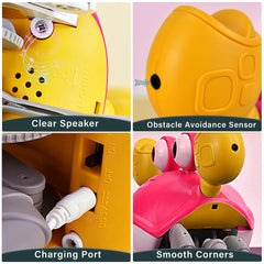 Yeaye Crawling Crab toy features vibrant colors for visual stimulation.