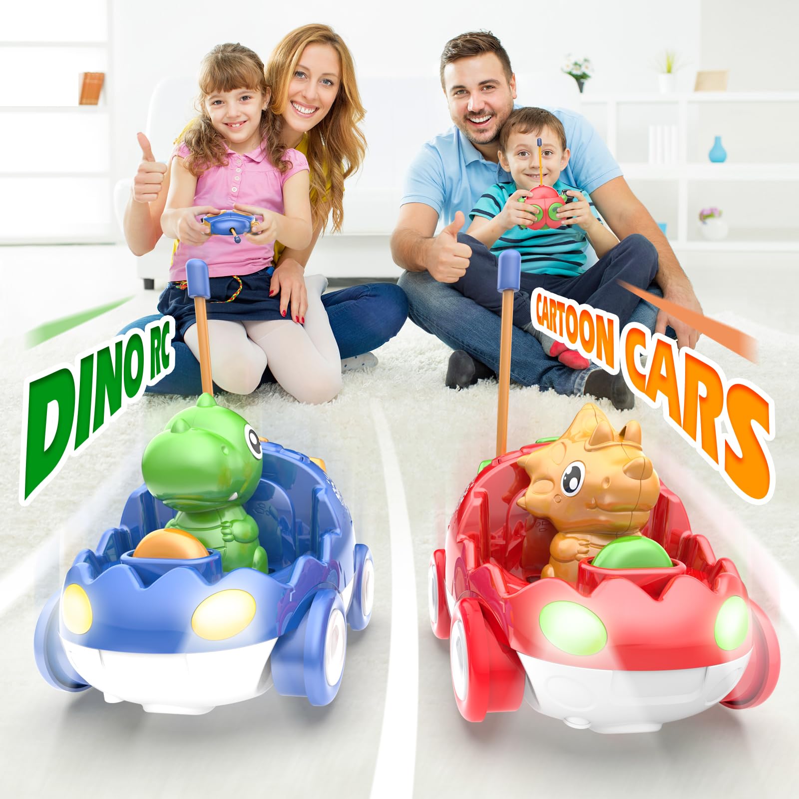 Yeaye Toddler RC Car red, simple steering for little drivers.