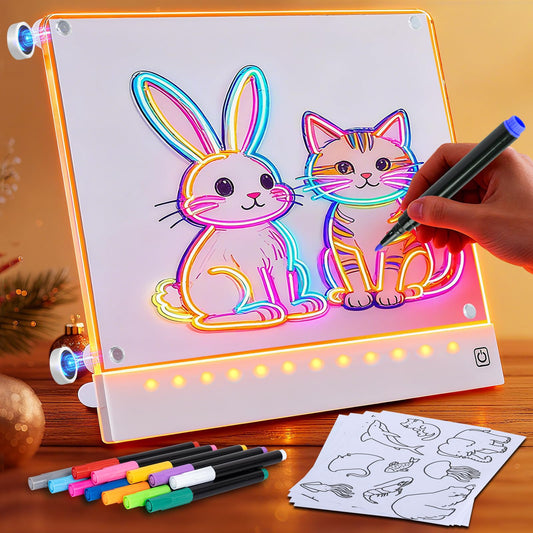 Yecuip Lumi Board magnetic tracing setup keeps pages secure for precise drawing.