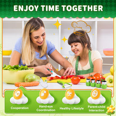 Yeeammk crinkle cutter creates safe, precise cuts for little chefs.