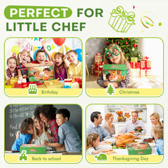 Yeeammk dishwasher-safe kitchen tools simplify cleanup after play cooking.