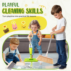 Yeeammk Kids Cleaning Toy Set bright colors encourage engaging clean-up play.