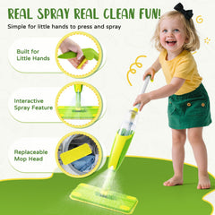 Yeeammk Kids Cleaning Toy Set toddler broom supports coordinated pretend cleaning sessions.
