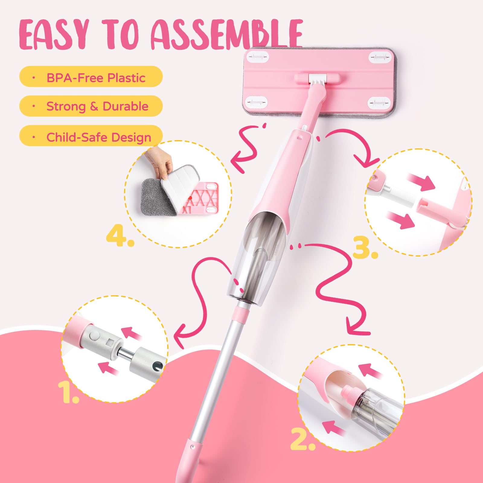 Yeeammk Montessori-inspired cleaning toy in playful learning setup.