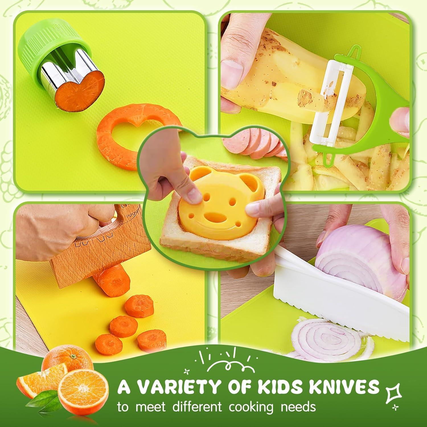 Yeeammk sandwich cutters introduce fun shapes for mini cooks.
