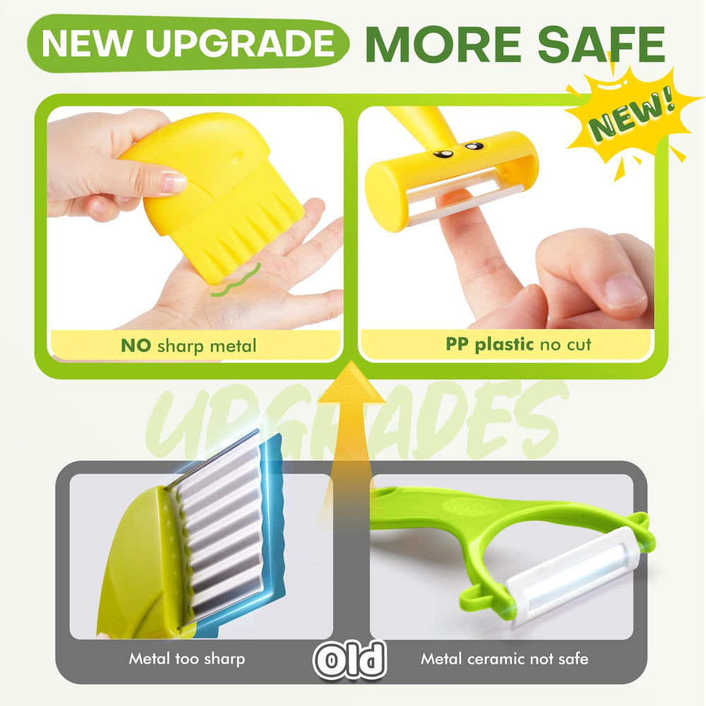 Yeeammk cutting boards duo helps kids practice slicing safely.