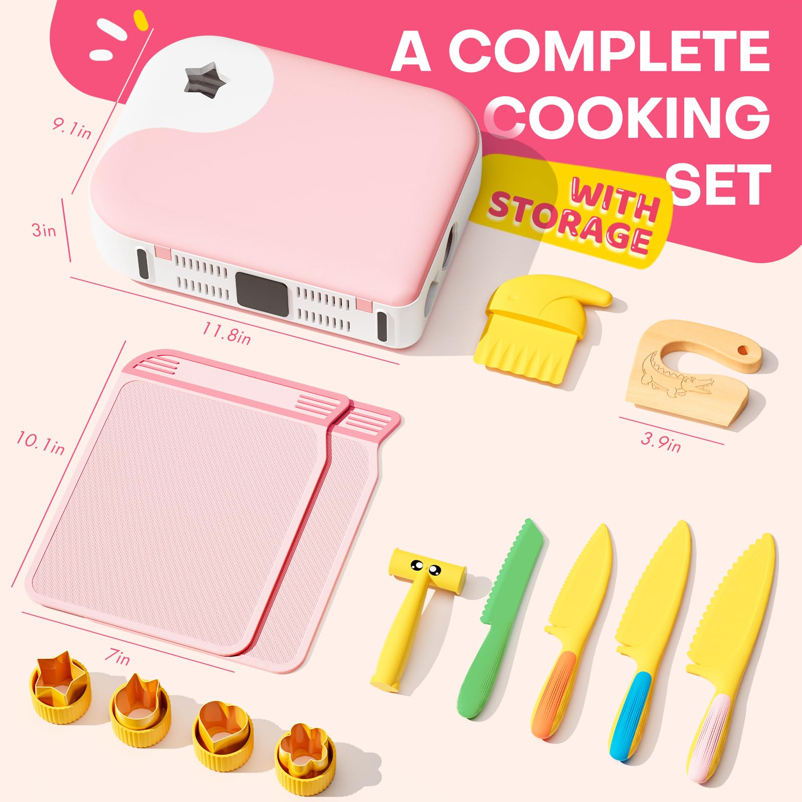 Yeeammk toddler peeler included for safe kitchen practice