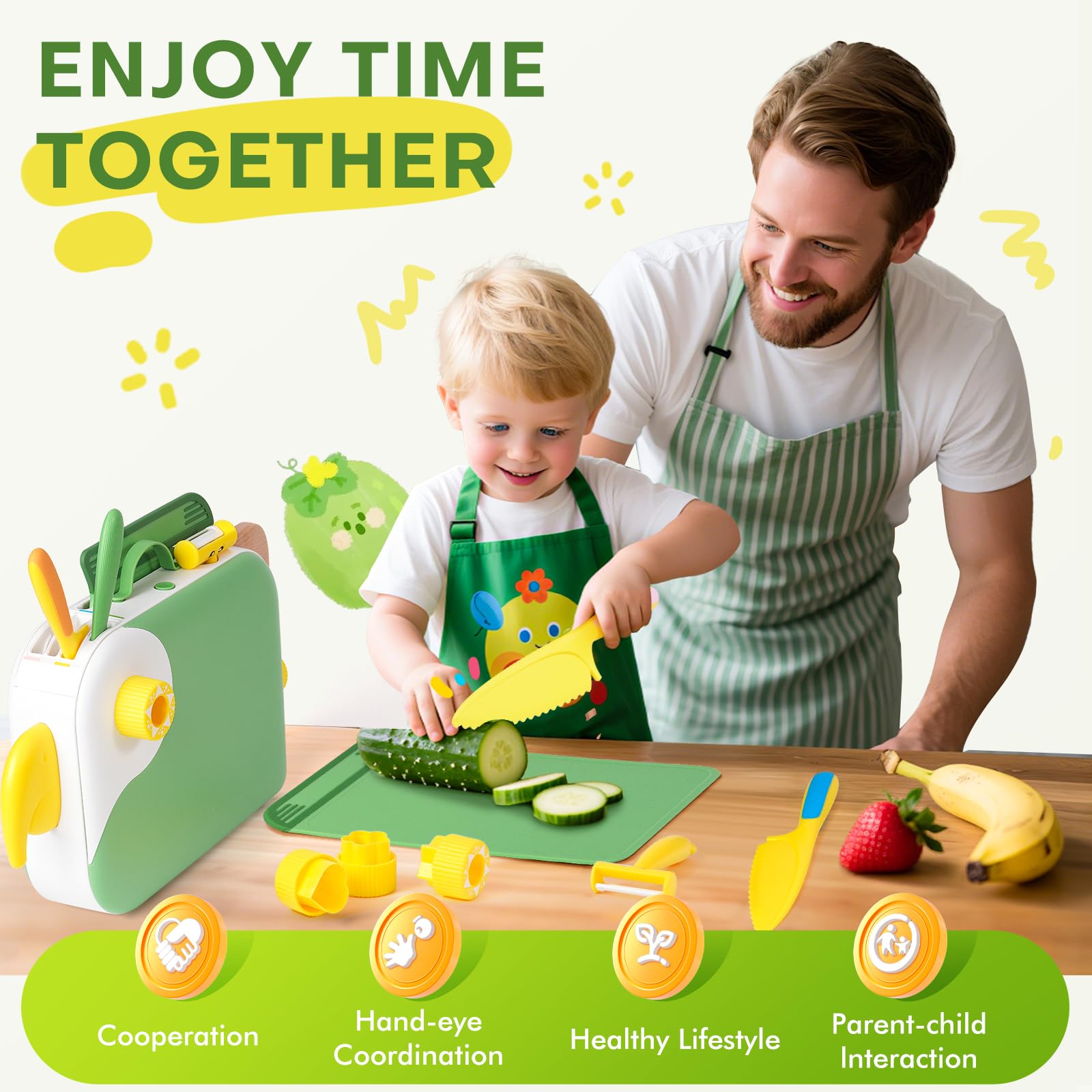 Yeeammk wooden crocodile knife adds tactile Montessori-inspired learning.