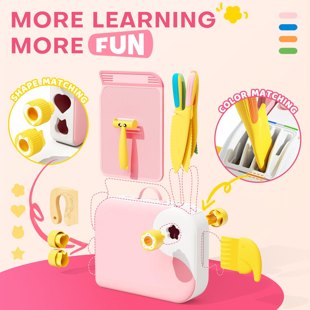 Yeeammk yellow toddler knives and cutters designed for safe kitchen pretend play