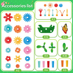 YEEBAY Colorful flowers and butterflies spark sensory play and fine motor development.