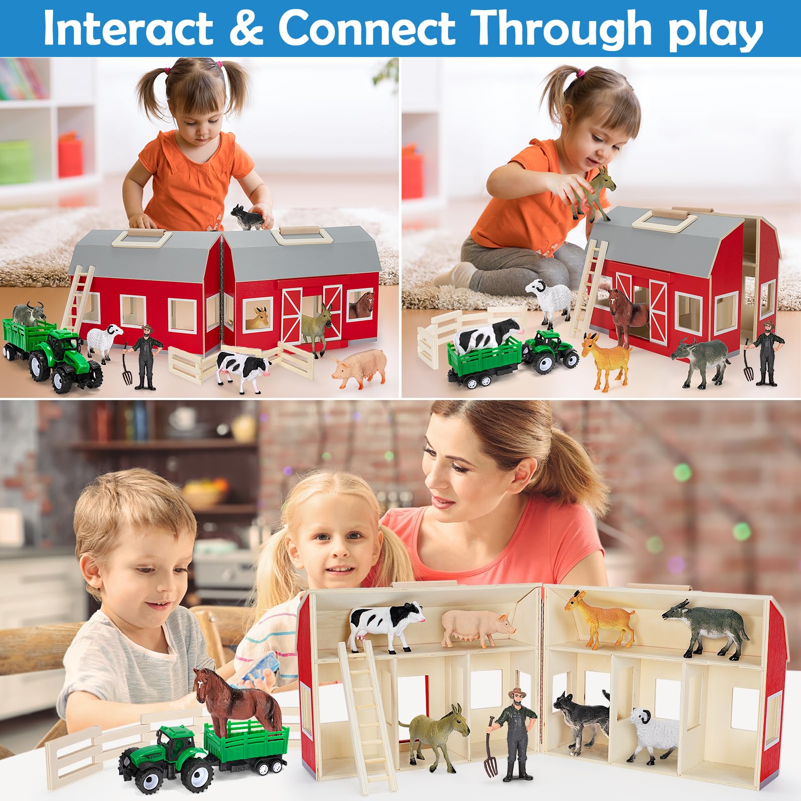 YEEBAY animal figures bring the farm to life and storytelling.