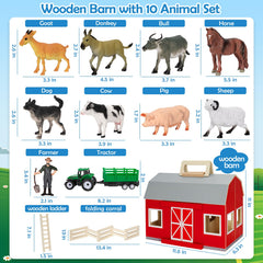 YEEBAY farm playset strengthens color, shape, and spatial awareness through pretend play.